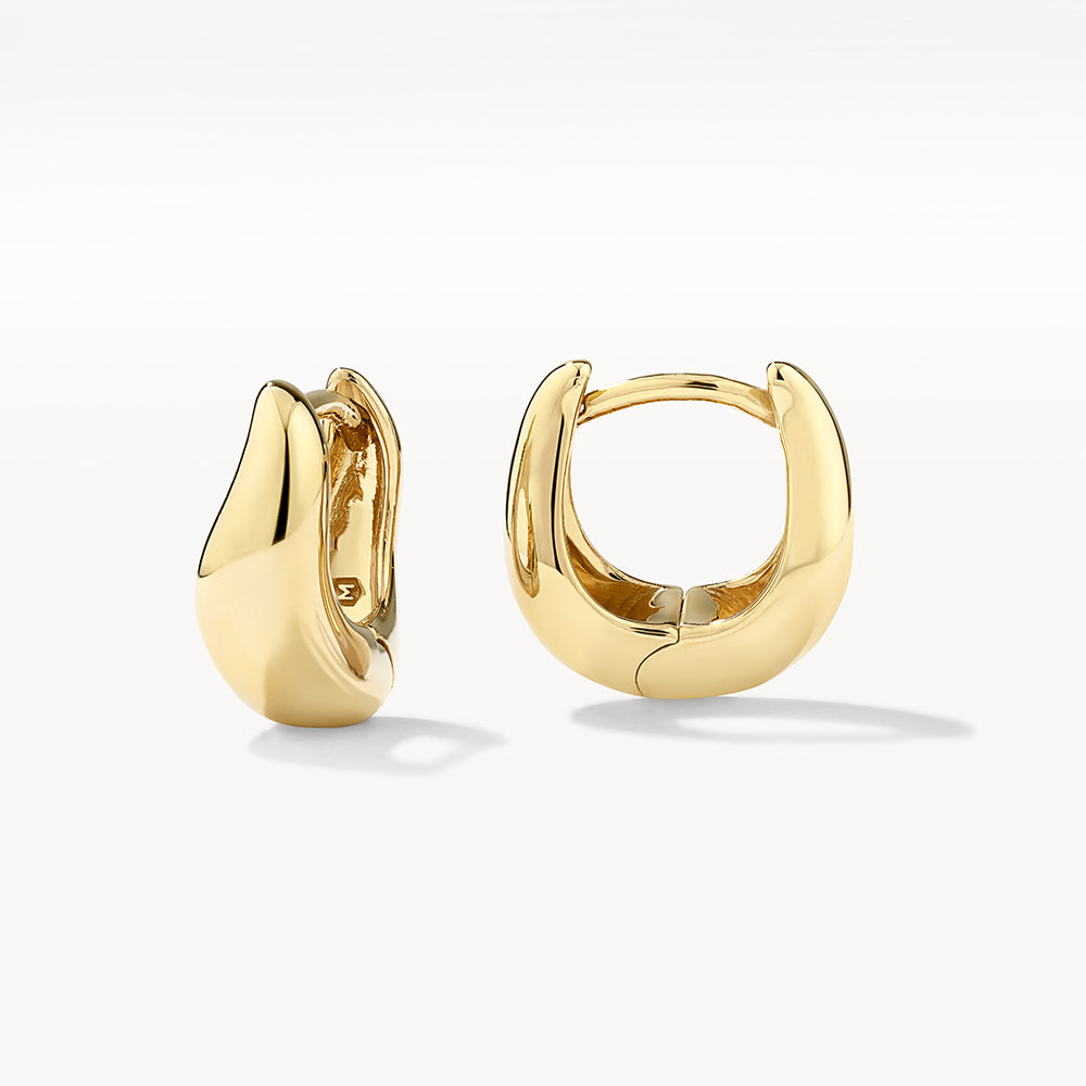 Medley Earrings Mini Wave Dome Huggies in Gold
