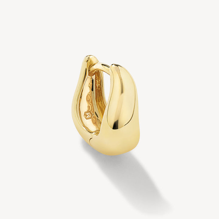 Medley Earrings Mini Wave Dome Huggies in Gold