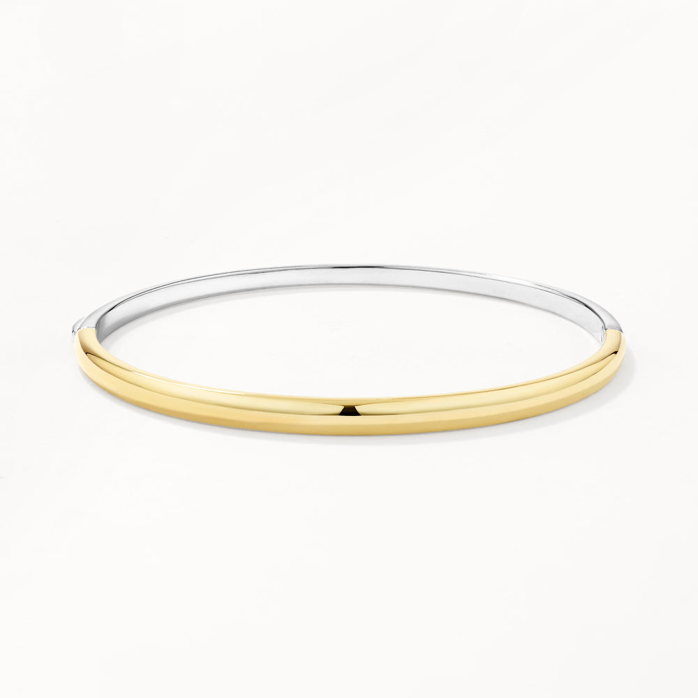 Medley Bangle/Bracelet Mixed Metal Polished Plain Bangle in Gold