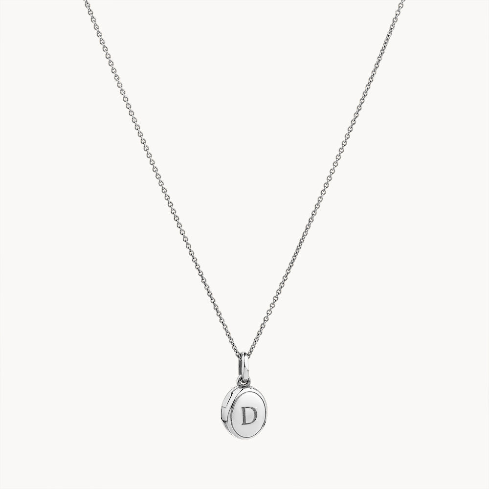 Oval Mini Silver Locket Necklace Medley Jewellery