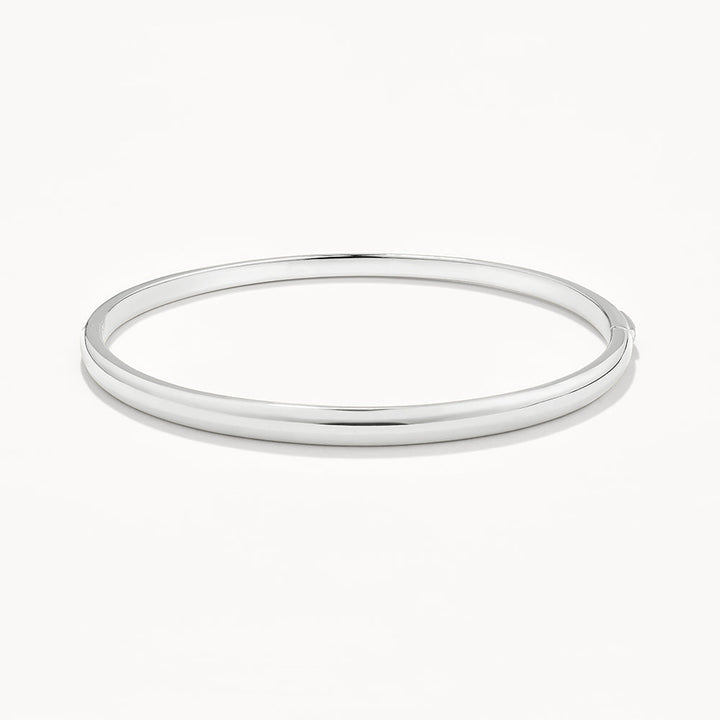 Medley Bangle/Bracelet Polished Plain Bangle in Silver