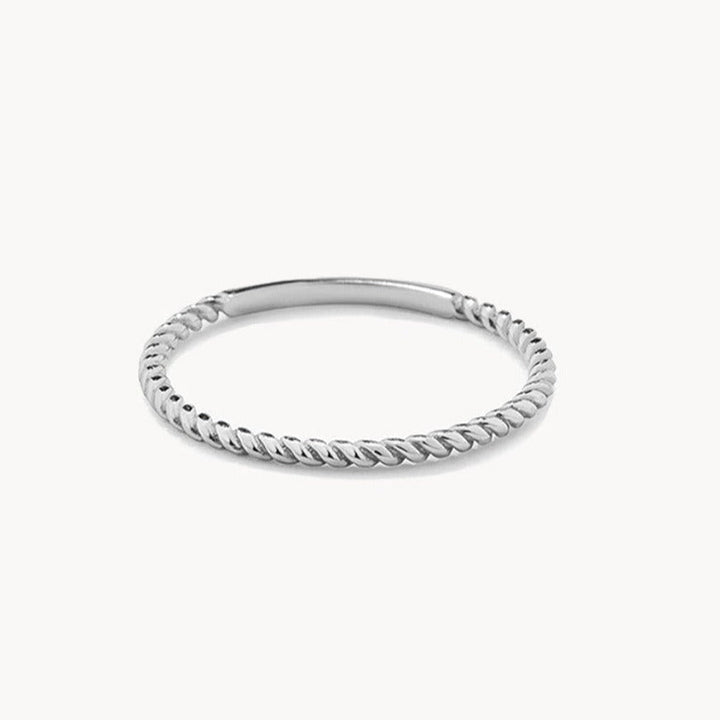Medley Ring Rope Stacker Ring in Silver