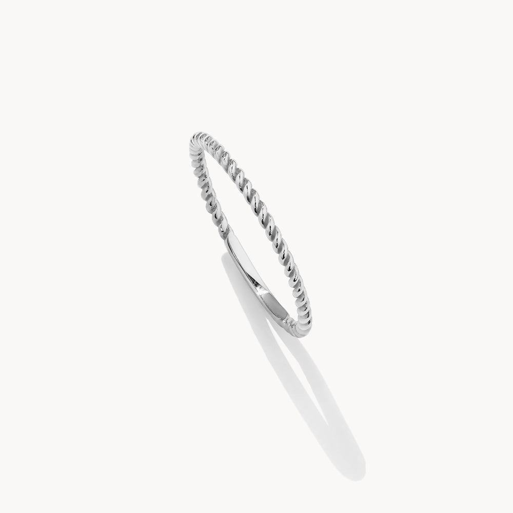 Medley Ring Rope Stacker Ring in Silver