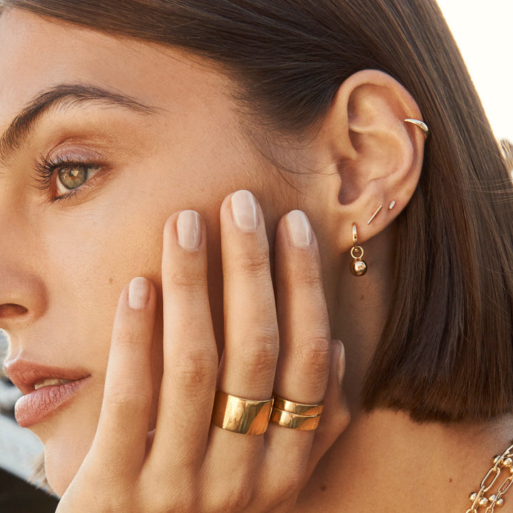 Medley Ring Slim Boyfriend Stacker Ring in Gold