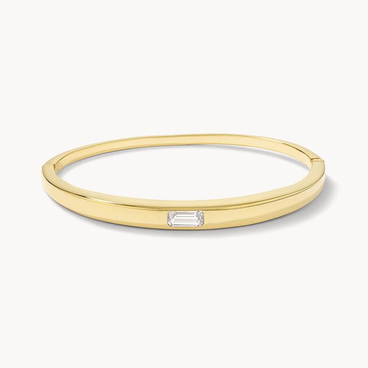 Medley Bangle/Bracelet White Topaz Bangle in Gold