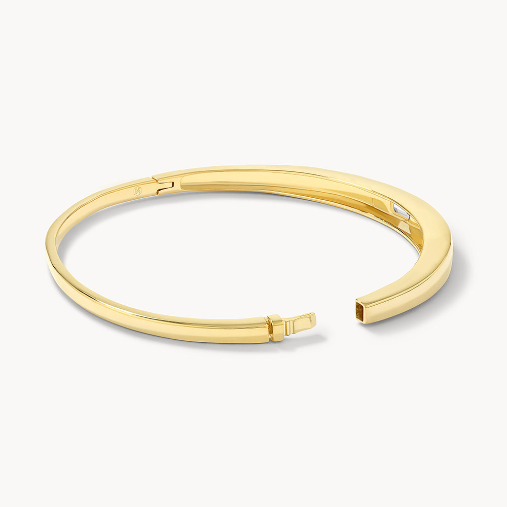 Medley Bangle/Bracelet White Topaz Bangle in Gold