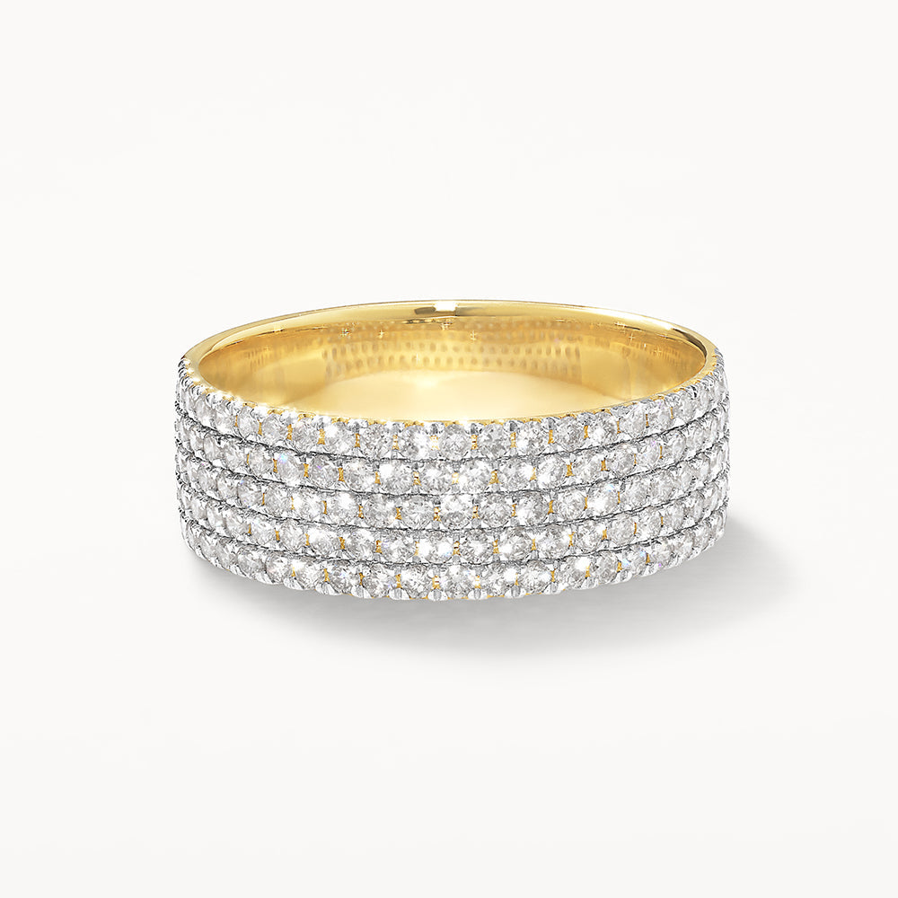 Diamond Pave Boyfriend Ring in 10k Gold Medley Jewellery