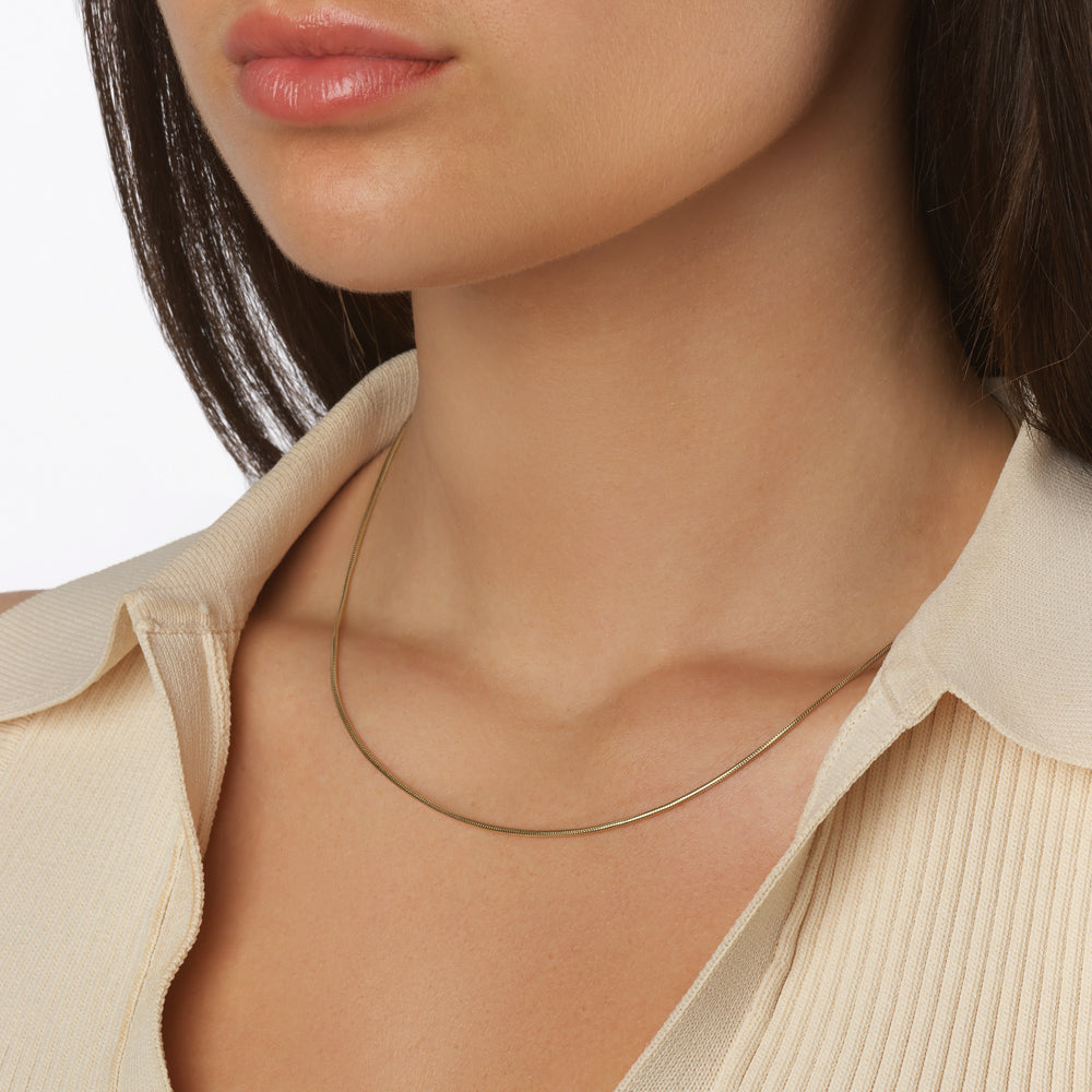 Medley Necklace Fine Snake Chain Necklace in Gold
