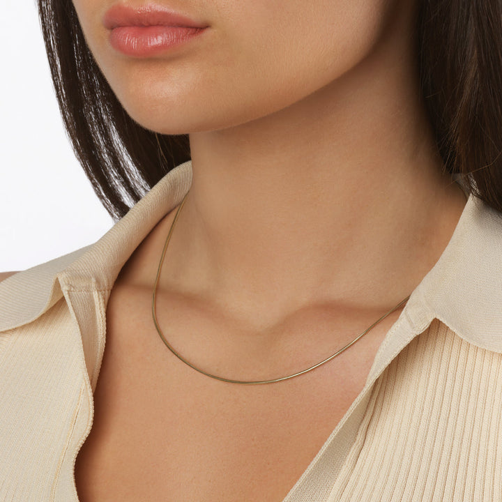 Medley Necklace Fine Snake Chain Necklace in Gold
