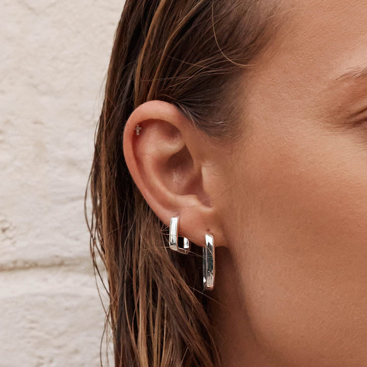 Medley Earrings Mini Paperclip Earrings in Silver