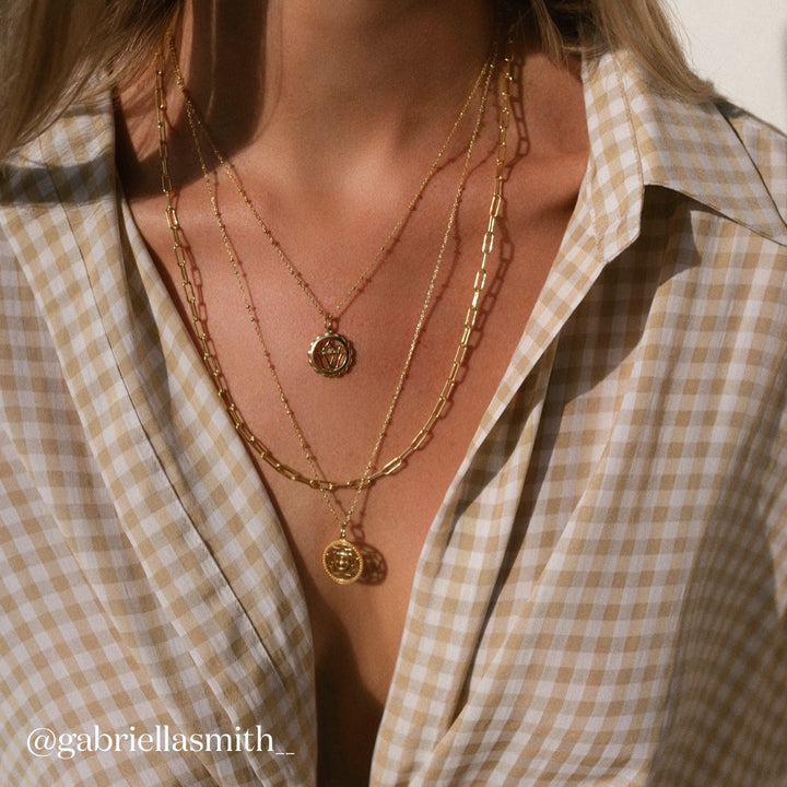 Medley Necklace Paperclip Chain Necklace in Gold