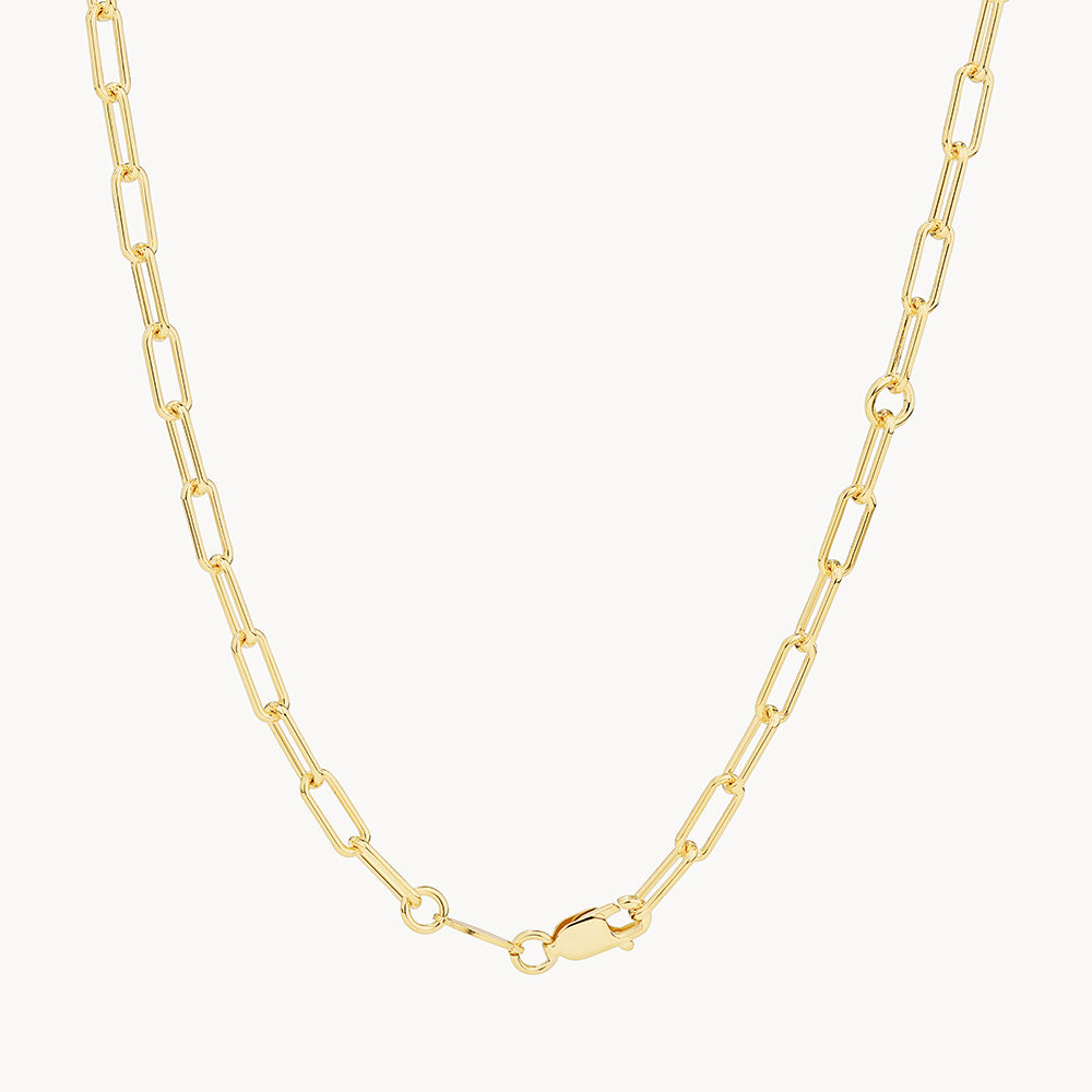 Medley Necklace Paperclip Chain Necklace in Gold