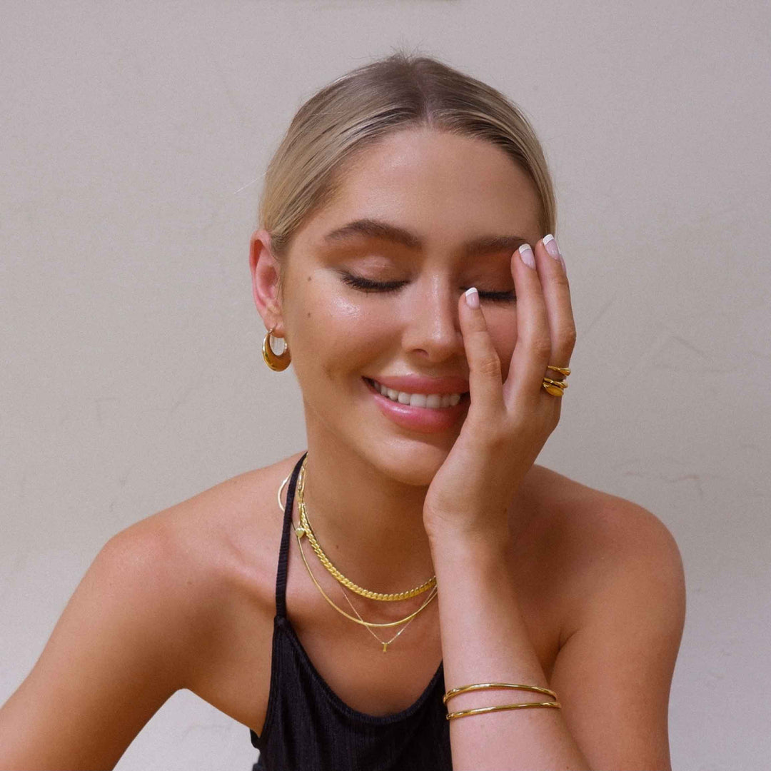 Medley Bangle/Bracelet Polished Plain Bangle in Gold
