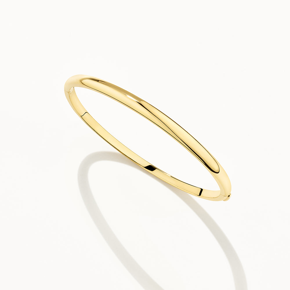 Medley Bangle/Bracelet Polished Plain Bangle in Gold