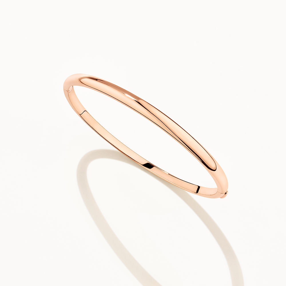 Polished Plain Bangle in Rose Gold Medley Jewellery