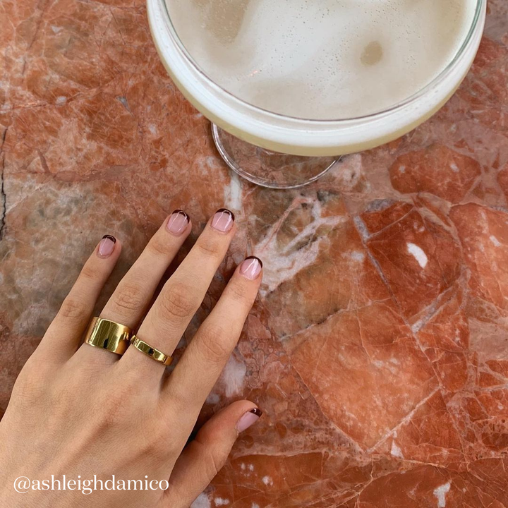 Medley Ring Slim Boyfriend Stacker Ring in Gold