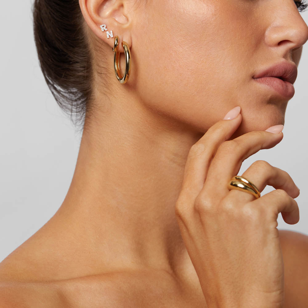Medley Ring Slim Curve Dome Ring in Gold