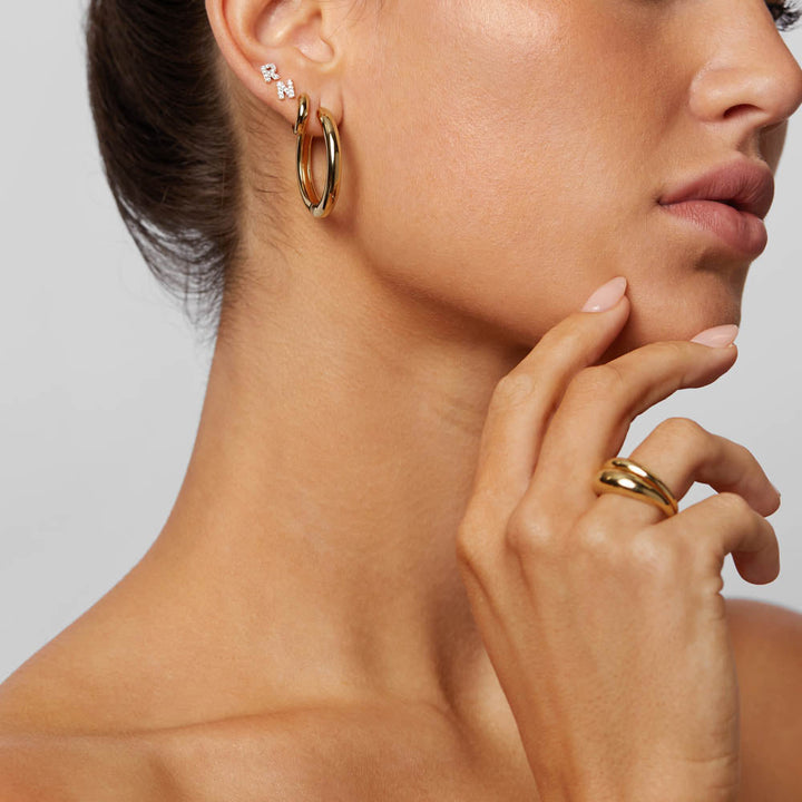 Medley Ring Slim Curve Dome Ring in Gold