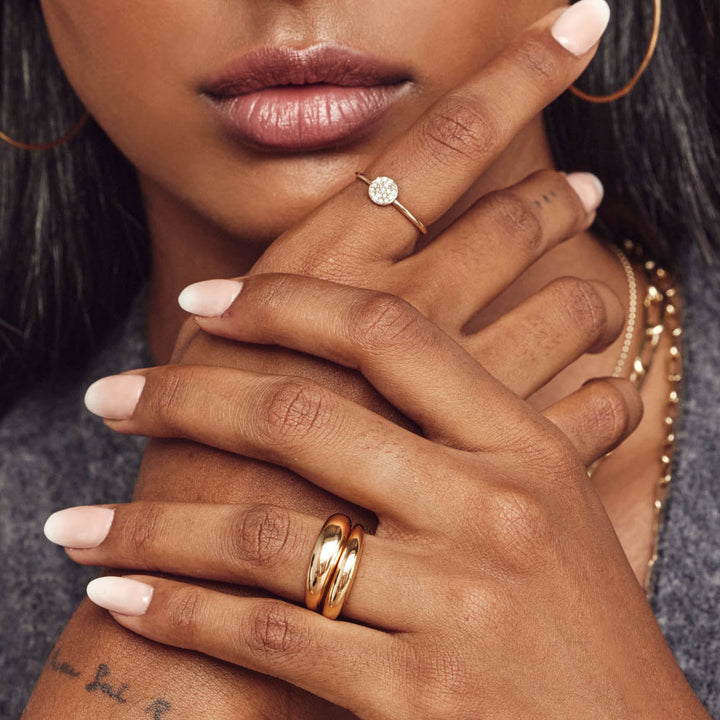 Medley Ring Slim Curve Dome Ring in Gold
