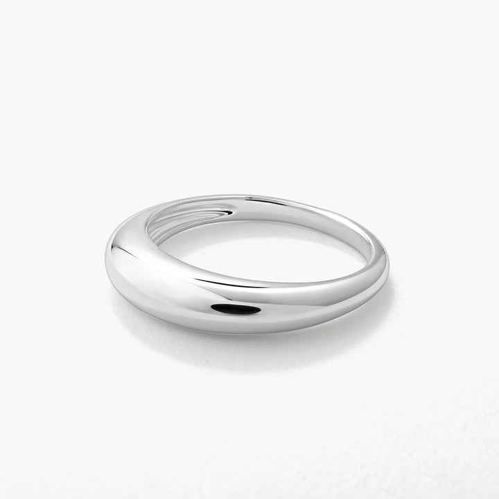 Medley Ring Slim Curve Dome Ring in Silver
