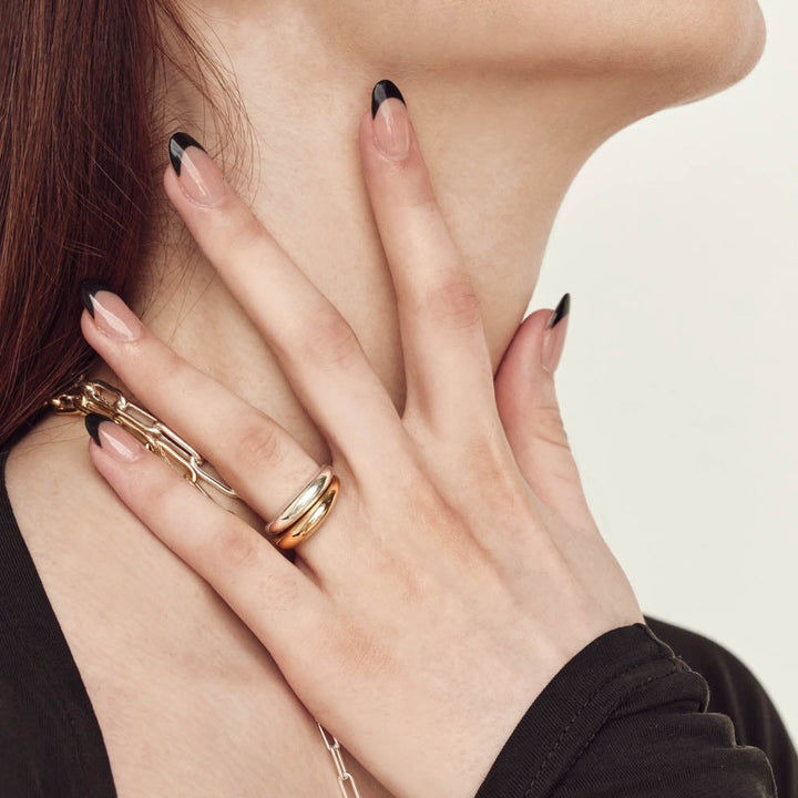 Medley Ring Slim Curve Dome Ring in Silver
