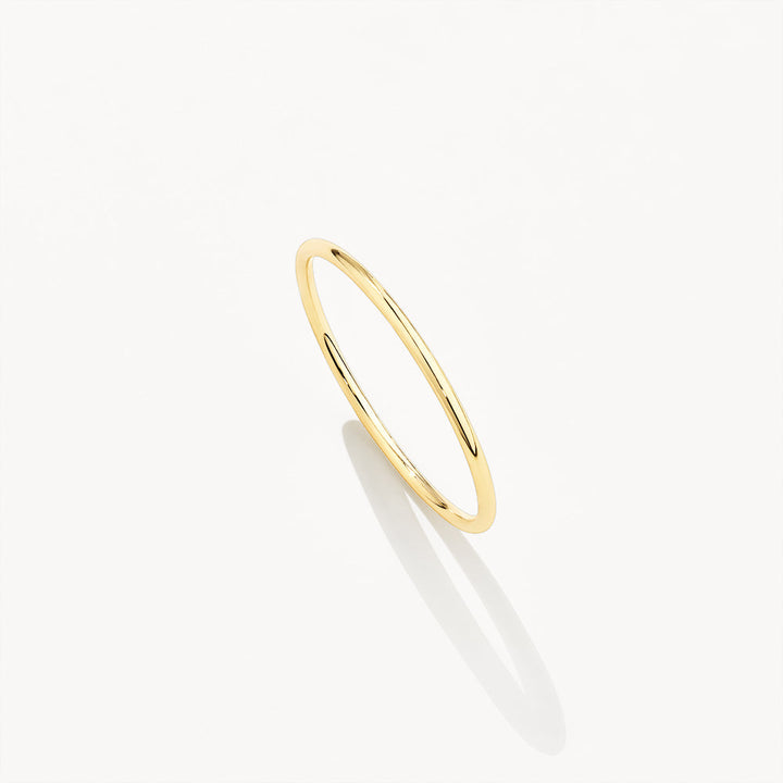 Medley Ring Thin Plain Stacker Ring in 10k Gold