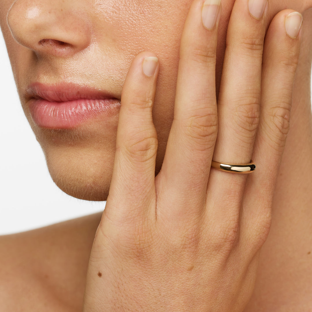 Slim Dome Ring in 10k Gold
