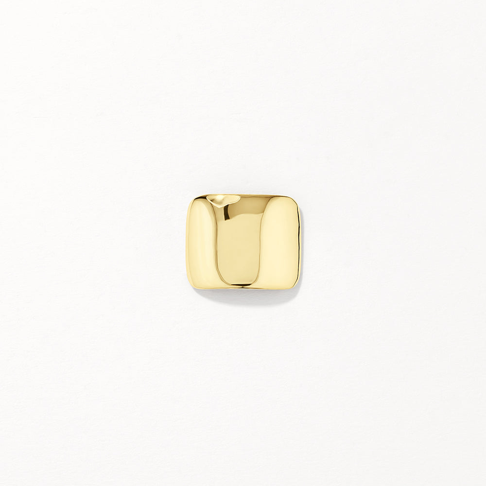 Square Dome Stud Earrings in Gold