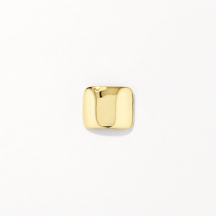 Square Dome Stud Earrings in Gold