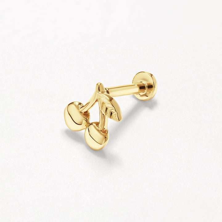 Cherry Helix Single Stud in 10k Gold