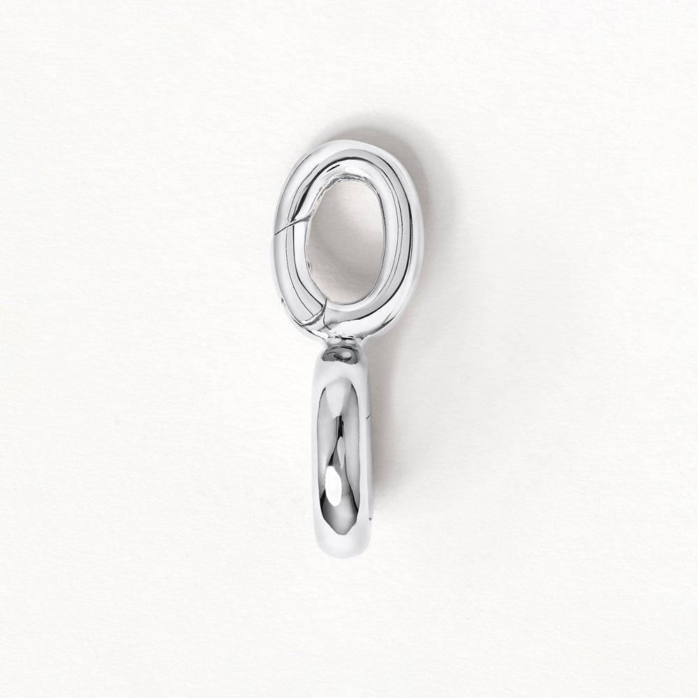 Round Pendant Charm Connector in Silver