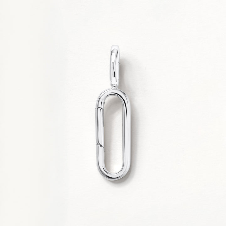 Paperclip Pendant Charm Connector in Silver