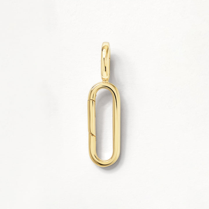 Paperclip Pendant Charm Connector in Gold