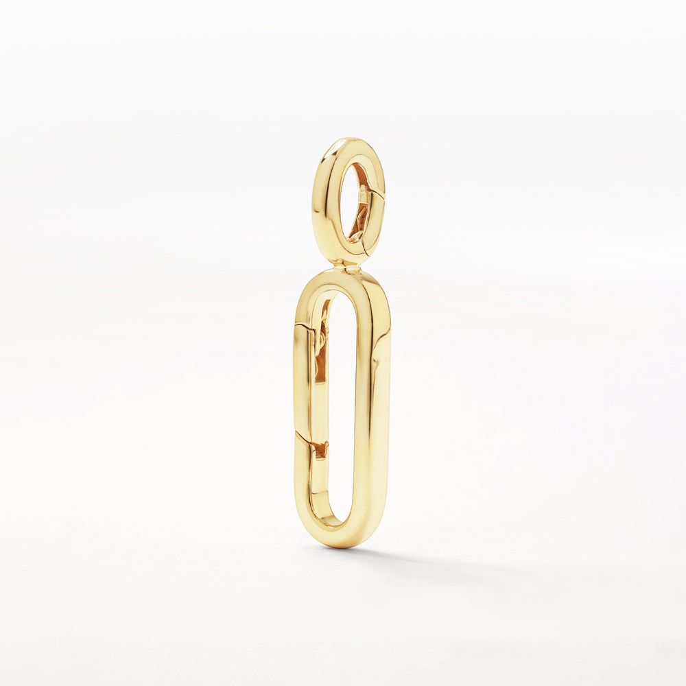 Paperclip Pendant Charm Connector in Gold