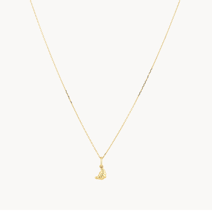Croissant Pendant Necklace in 10k Gold