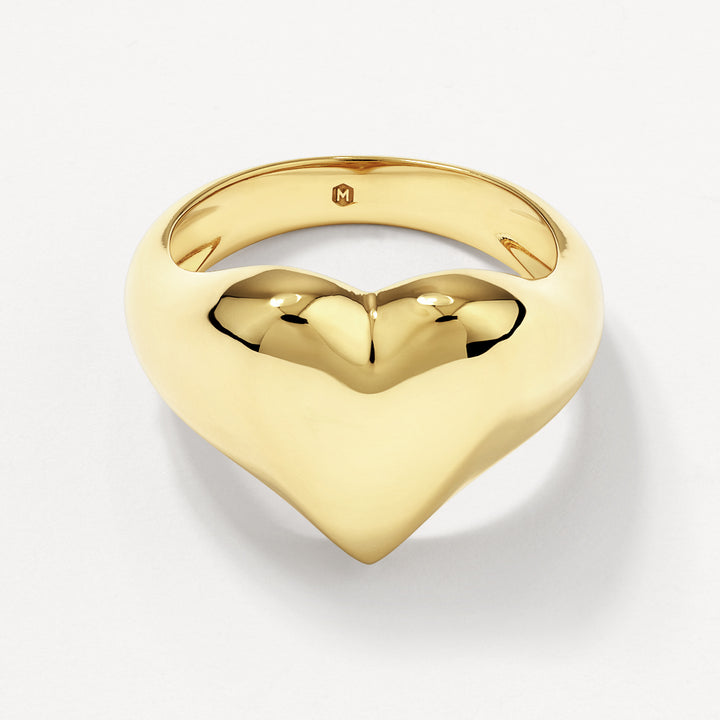 Puff Heart Ring in Gold