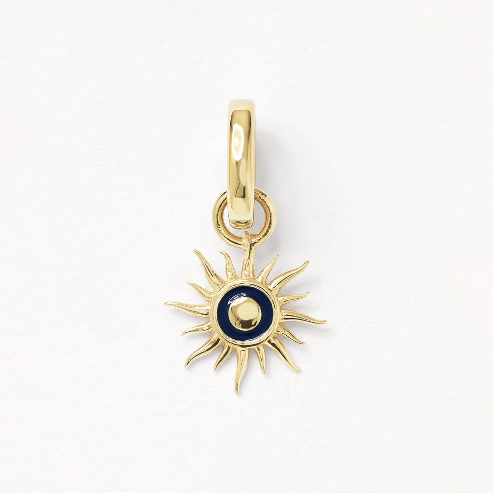 Soleil Sun Charm Pendant in Gold