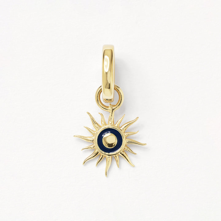 Soleil Sun Charm Pendant in Gold