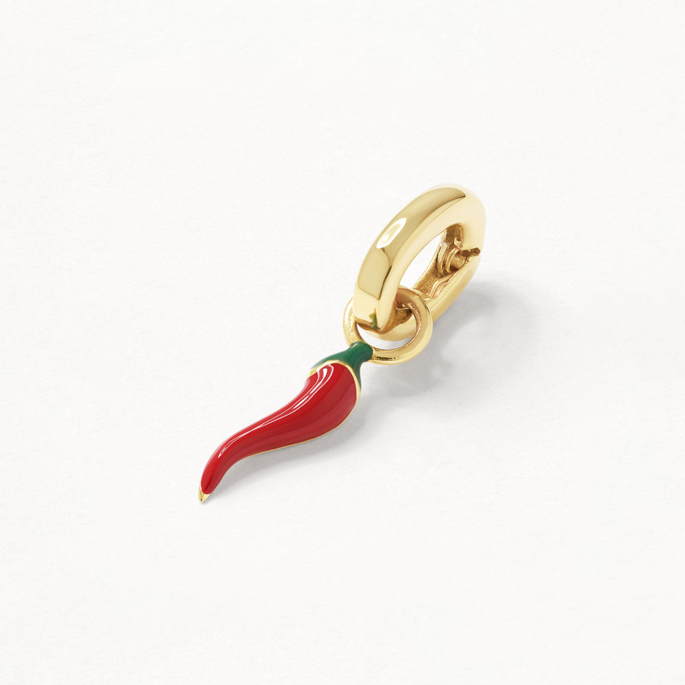 Chilli Charm Pendant in Gold