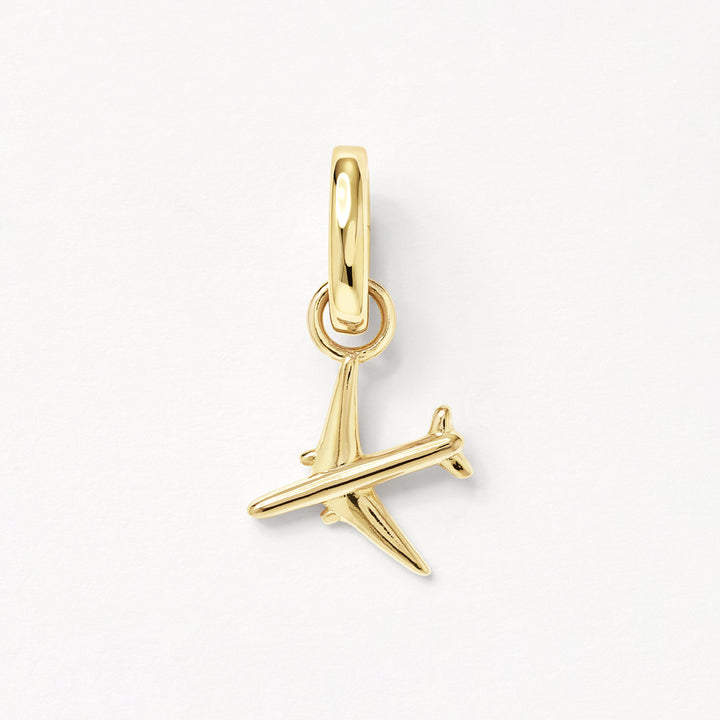 Airplane Charm Pendant in Gold