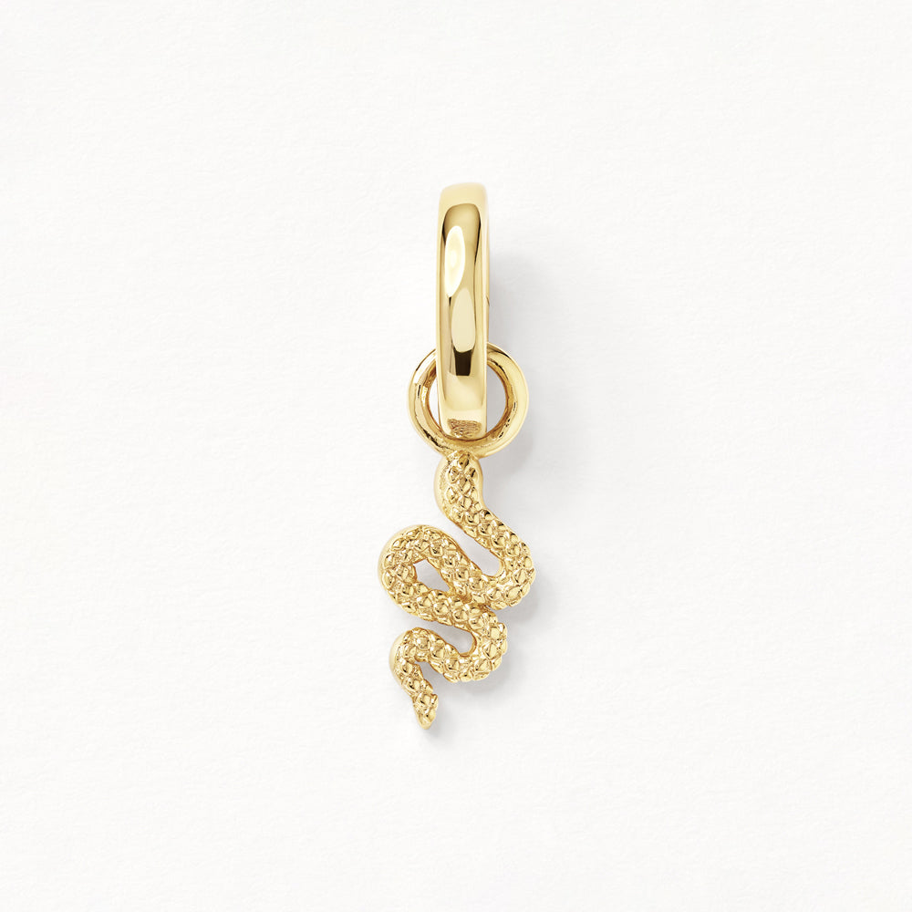 Snake Charm Pendant in Gold