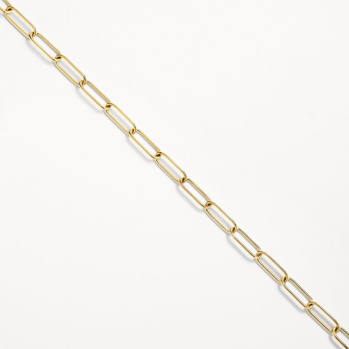 Charm Paperclip Chain Bracelet in Gold
