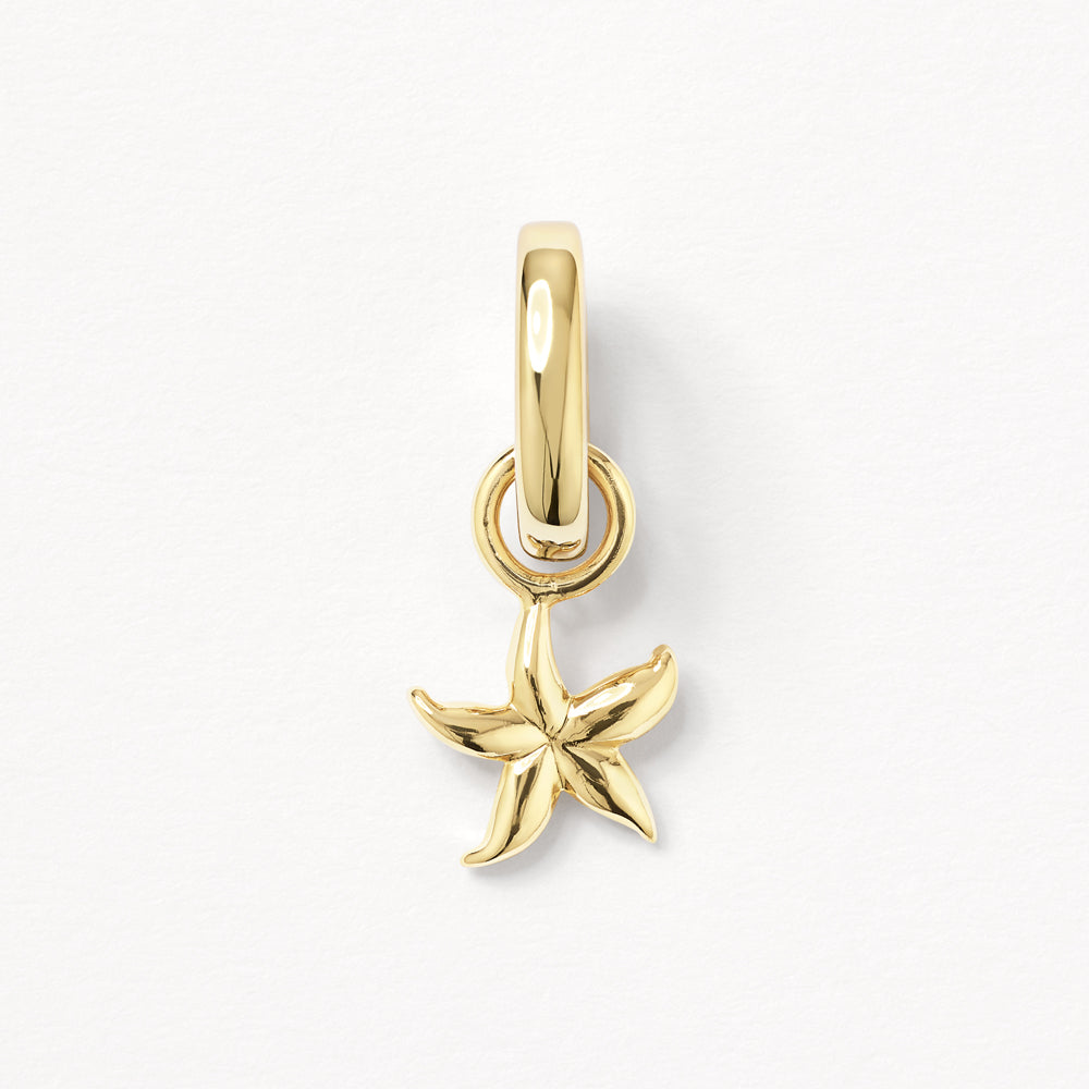 Starfish Charm Pendant in Gold