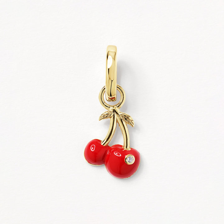 Cherry Charm Pendant in Gold