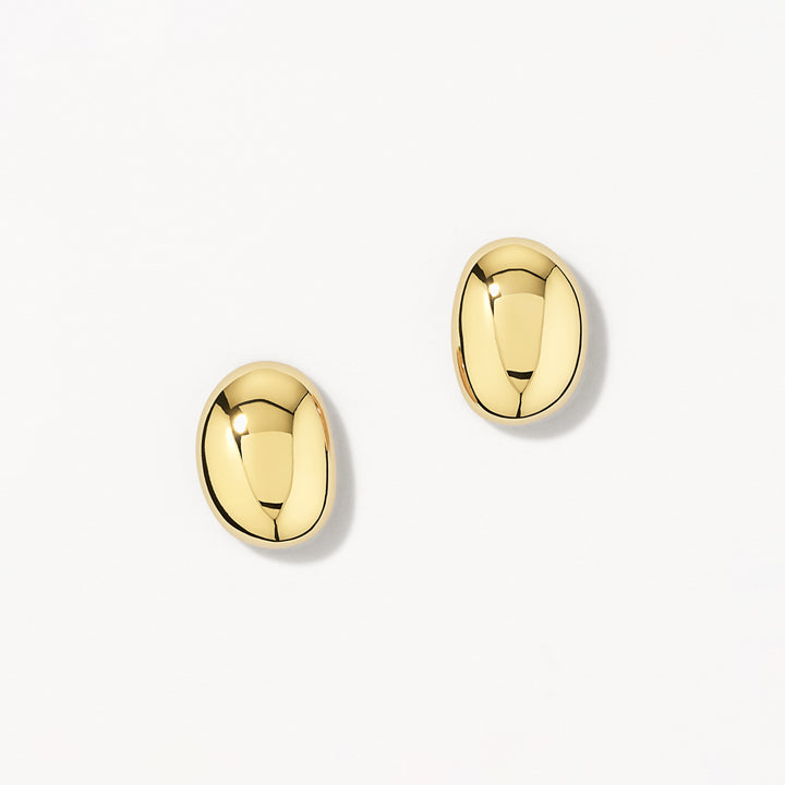 Sculpted Dome Stud Earrings in Gold