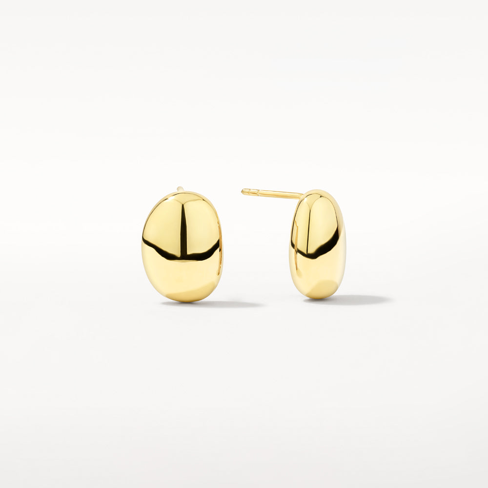 Sculpted Dome Stud Earrings in Gold