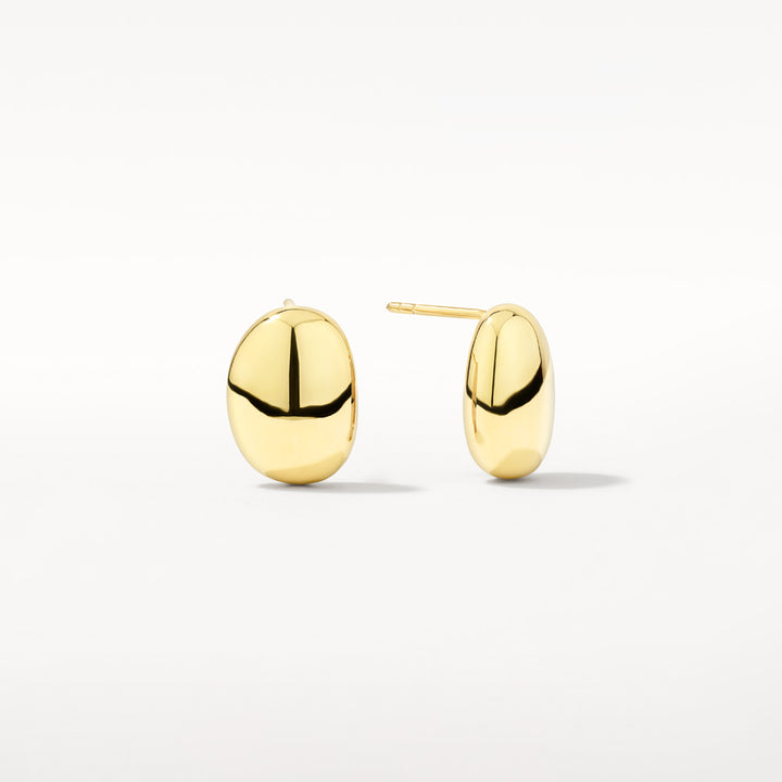 Sculpted Dome Stud Earrings in Gold
