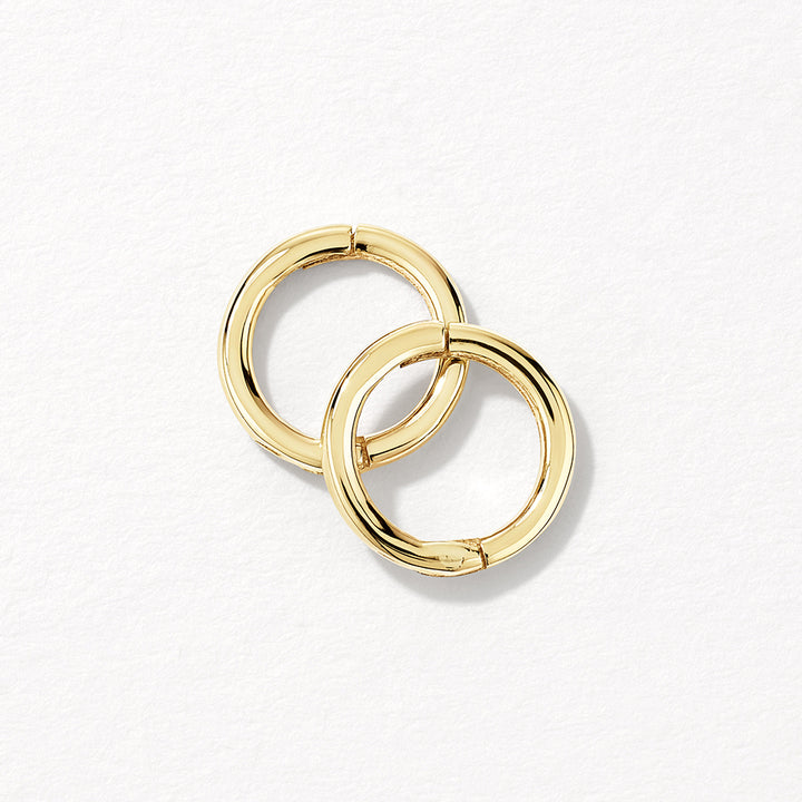 Plain Mini Sleeper Earrings in 10k Gold