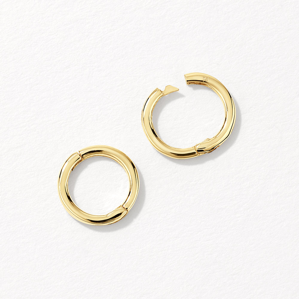 Plain Mini Sleeper Earrings in 10k Gold