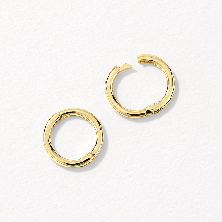 Plain Mini Sleeper Earrings in 10k Gold